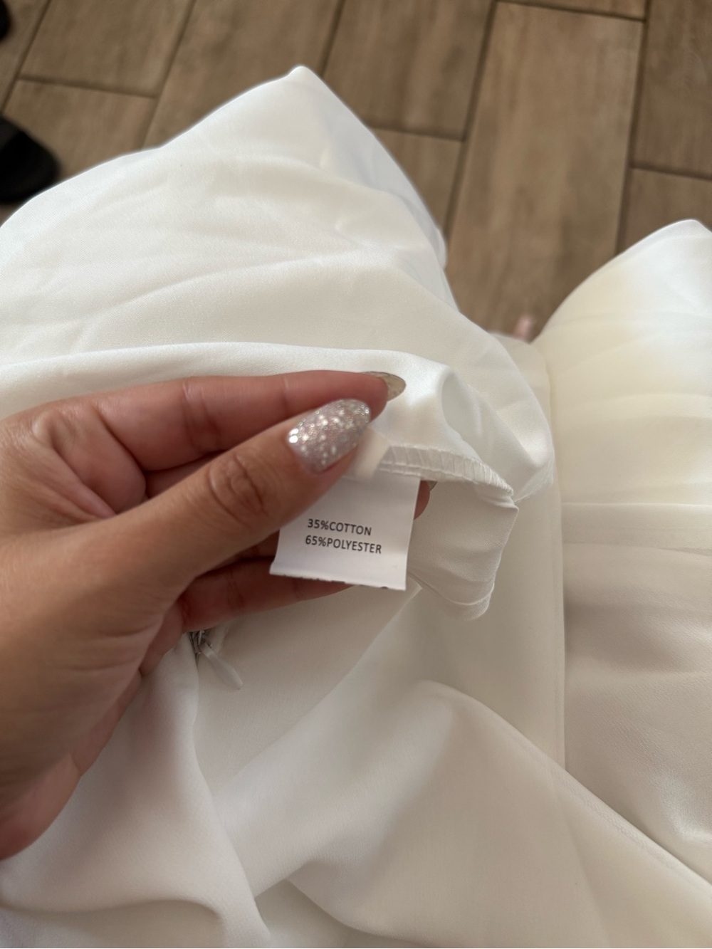 White Ruffle Strap Mini Dress - Picture 6 of 6